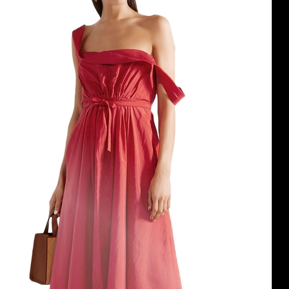 Red brock collection taffeta midi dress M